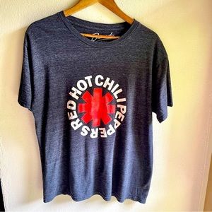 Red Hot Chili Peppers Graphic Band Tshirt. Heathered Charcoal Bravado. Large